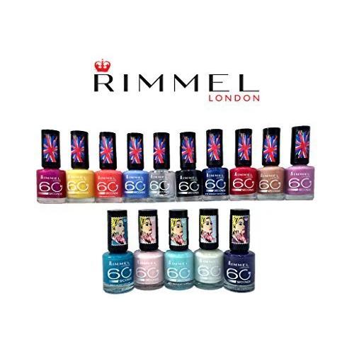 Rimmel Assorted 60 Second Rita Ora Super Shine Nail Polish Pack Of 8