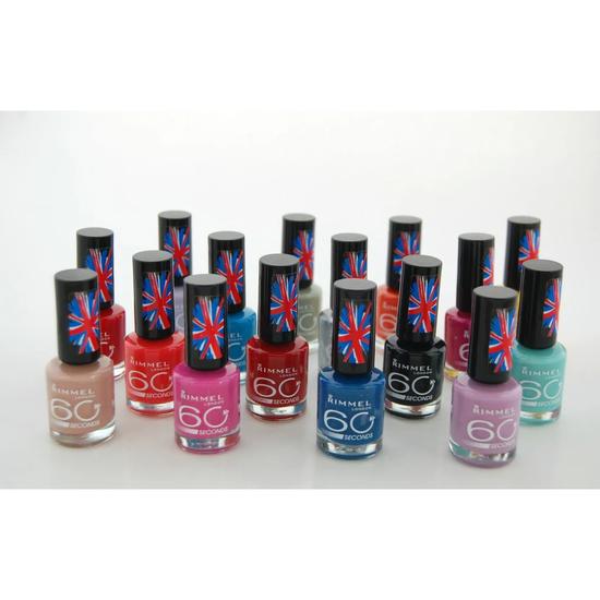 Rimmel Assorted 60 Second Rita Ora Super Shine Nail Polish Pack Of 8