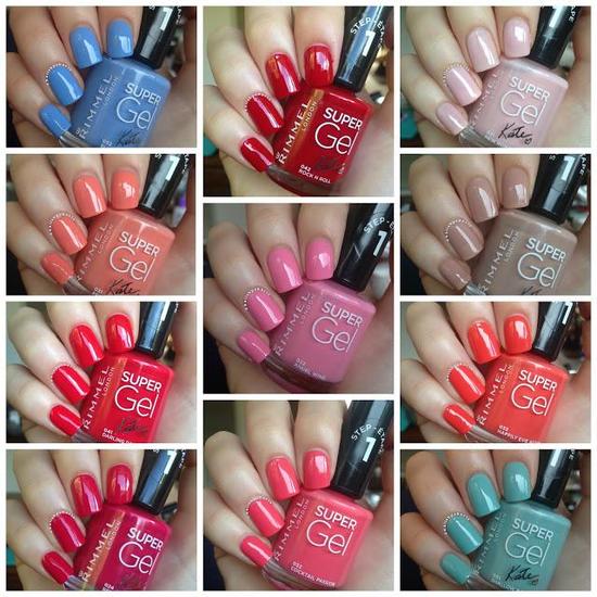 Rimmel Super Gel Nail Polish Assorted Set Of 10