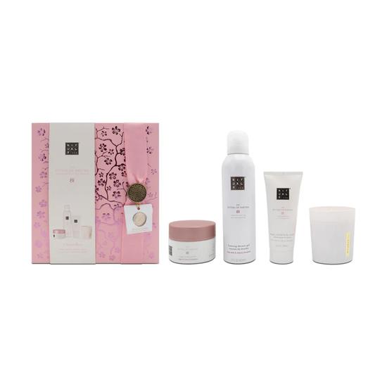 Rituals The Ritual Of Sakura Gift Set Shower Gel 200ml Body Cream 100ml Body Scrub 125g Scented Candle 140g