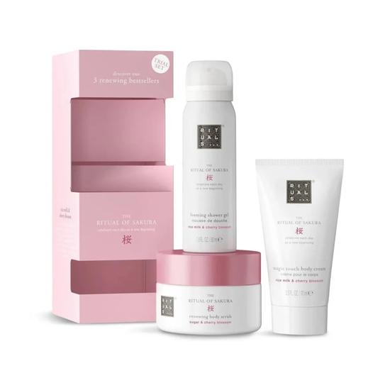 Rituals The Ritual Of Sakura Set: Body Scrub 125g + Foaming Shower Gel 50ml + Body Cream 70ml