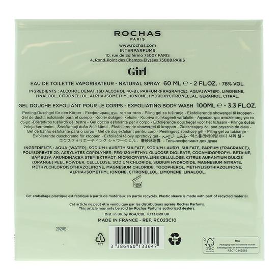 Rochas Girl Eau De Toilette 60ml + Shower Gel 100ml Gift Set 60ml