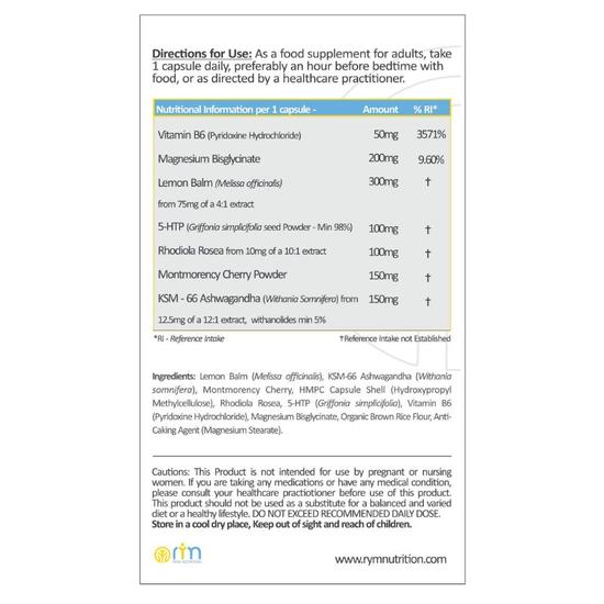 RYM Nutrition Sleep Rest & Restore Capsules 30 Capsules