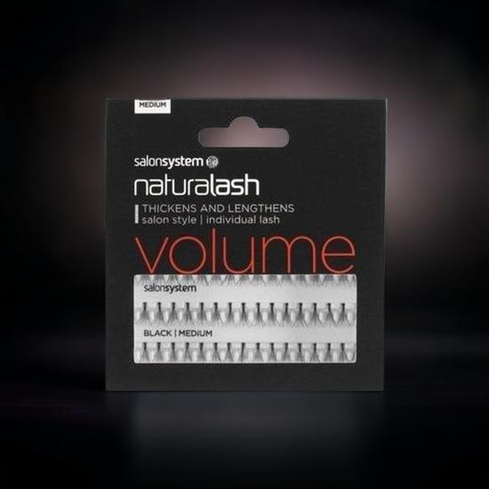Salon System Individual Lashes Black Medium