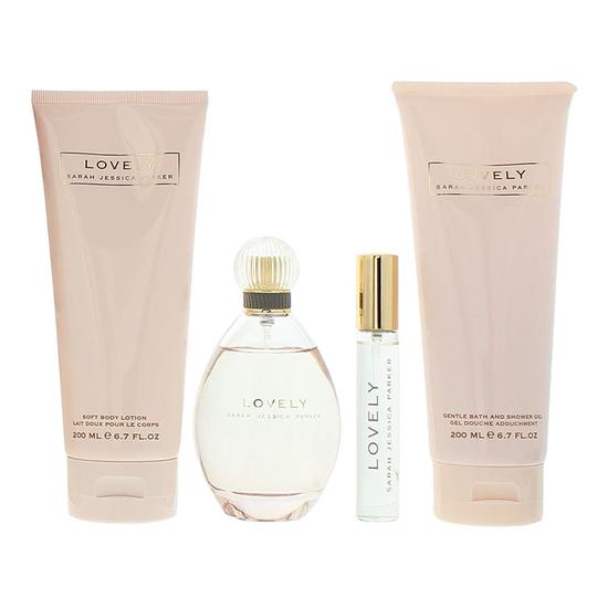 Sarah Jessica Parker Lovely Eau De Parfum Gift Set 100ml Eau De Parfum, 200ml Body Lotion & 10ml Rollerball