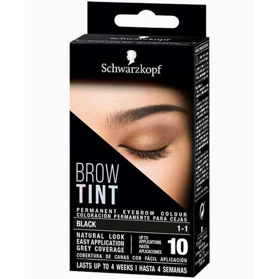 Schwarzkopf Brow Tint Professional Formula Permanent Eyebrow Dye, 1-1 Black