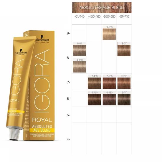 Schwarzkopf Igora Royal Absolutes Age Blend Permanent Colour Creme 60ml / 6-580