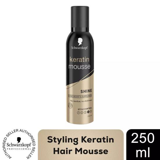 Schwarzkopf Keratin Mousse With 48h Extra Strong Hold For Hair Styling 250ml