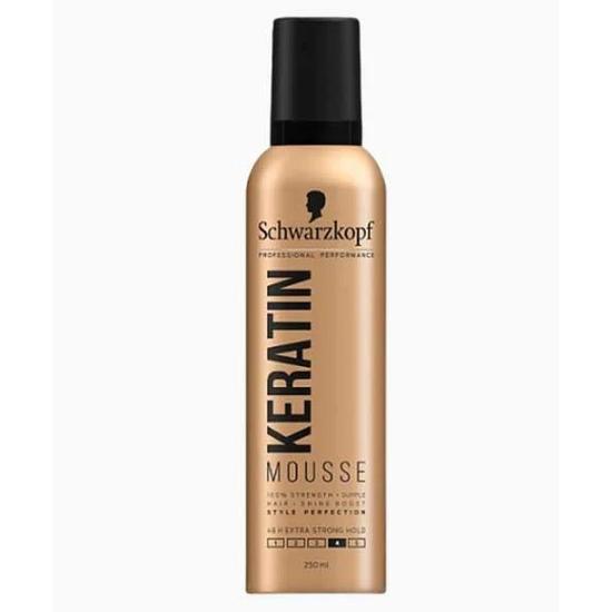 Schwarzkopf Keratin Mousse With 48h Extra Strong Hold For Hair Styling 250ml