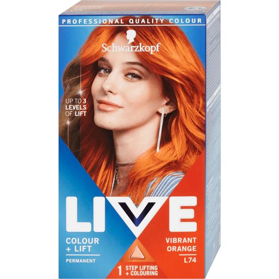 Schwarzkopf Live Colour + Lift Permanent Colour Hair Dye, L74 Tangerine Twist