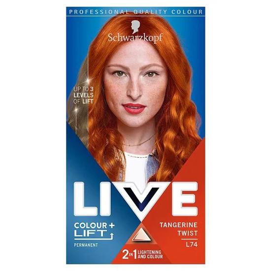 Schwarzkopf Live Colour + Lift Permanent Colour Hair Dye, L74 Tangerine Twist