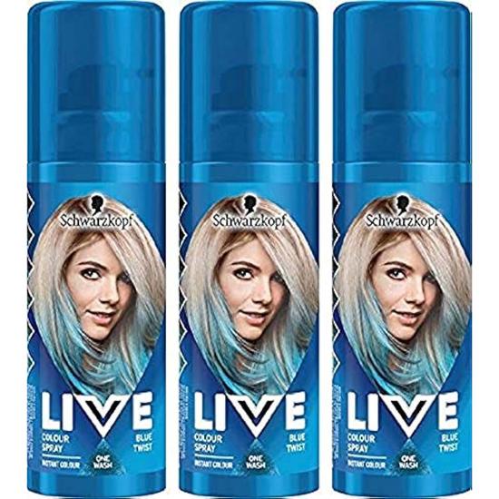 Schwarzkopf Live One Wash Colour Spray Instant Colour 1 3 Pack