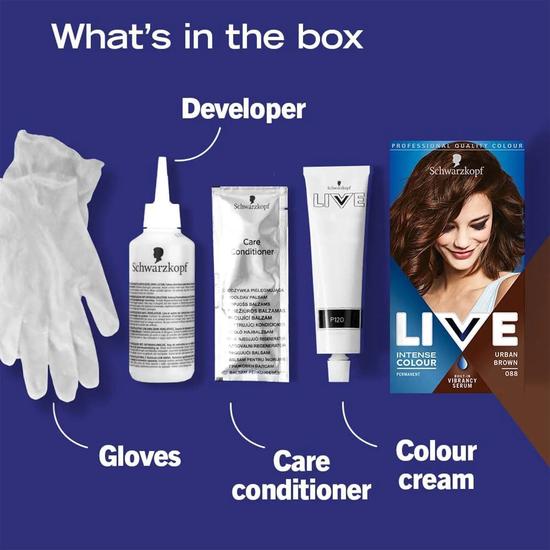 Schwarzkopf LIVE Urban Brown Permanent Hair Dye IntenseColour 088