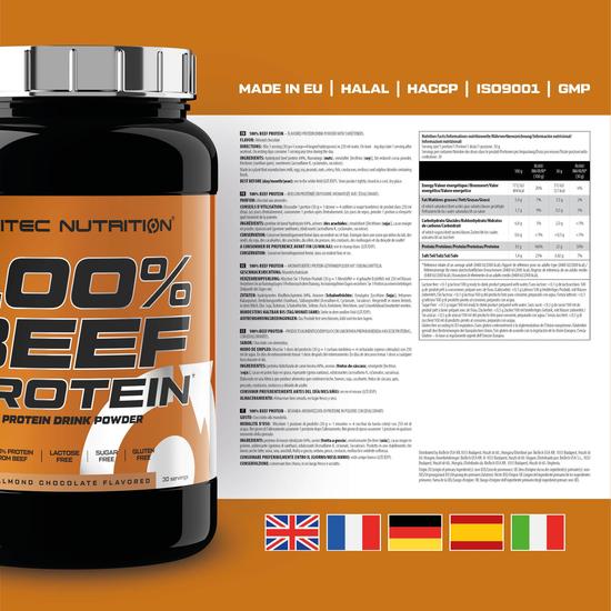 Scitec Nutrition 100% Beef Protein Almond Chocolate
