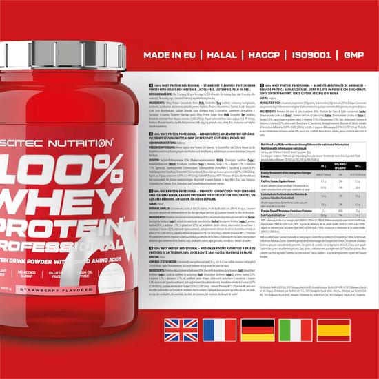 Scitec Nutrition 100% Whey Professional Protein Powder Strawberry