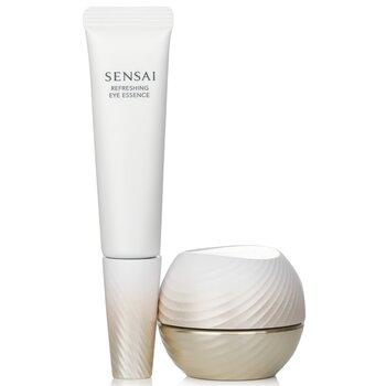 Sensai Total Eye Treatment Set: Refreshing Eye Essence + Melty Rich Eye Cream 2pcs