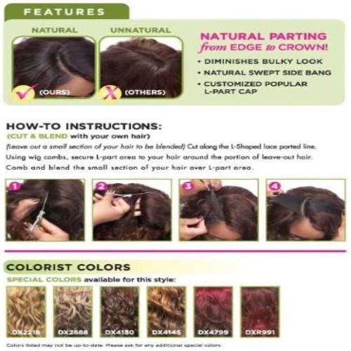 Sensationnel Empress Lace Front L Shape Part Synthetic Wig Helena DXR991