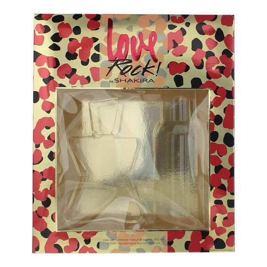 Shakira Love Rock! Eau De Toilette 80ml + Deodorant Spray 150ml Gift Set For Her 80ml