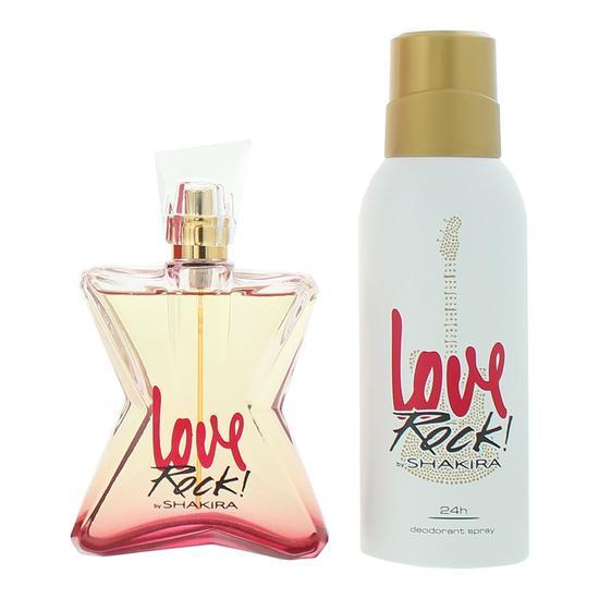 Shakira Love Rock! Eau De Toilette 80ml + Deodorant Spray 150ml Gift Set For Her 80ml