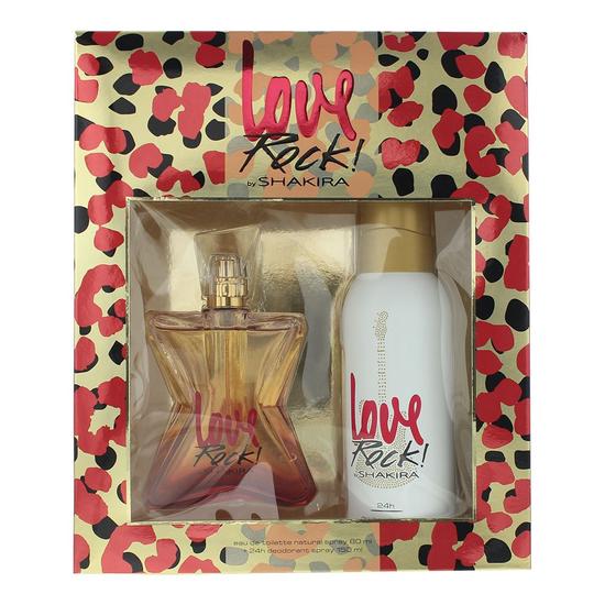 Shakira Love Rock! Eau De Toilette 80ml + Deodorant Spray 150ml Gift Set For Her 80ml