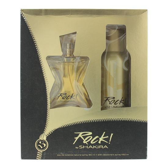 Shakira Rock! Eau De Toilette 80ml + Deodorant Spray 150ml Gift Set For Her 80ml