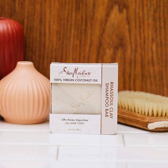 Shea Moisture 100% Virgin Coconut Oil Rhassoul Clay Shampoo Bar 128g