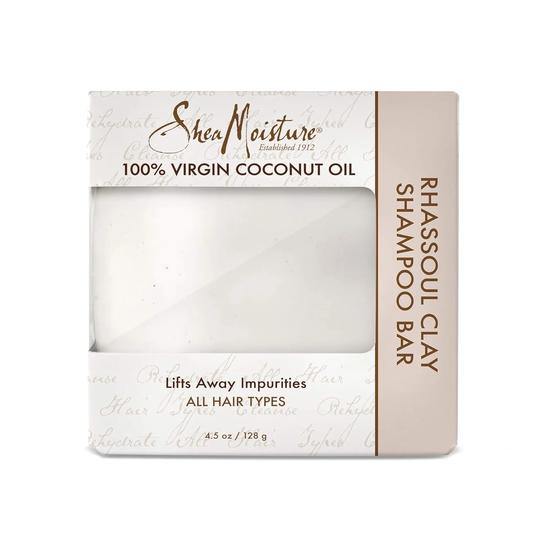 Shea Moisture 100% Virgin Coconut Oil Rhassoul Clay Shampoo Bar 128g