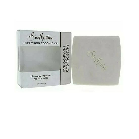 Shea Moisture 100% Virgin Coconut Oil Rhassoul Clay Shampoo Bar 128g