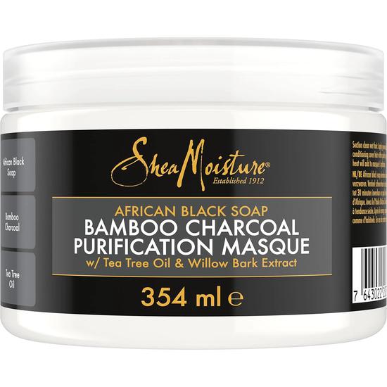 Shea Moisture African Black Soap Bamboo Charcoal Purification Masque 340g