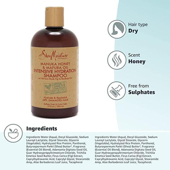 Shea Moisture Manuka Honey & Mafura Oil Intensive Hydration Shampoo 384ml