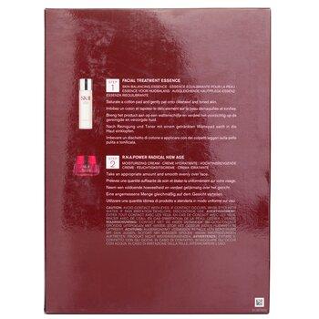 SK-II Ageless Beauty Essentials Set: R.N.A. Power Moisturising Cream 80ml + Facial Treatment Essence 230ml 2pcs