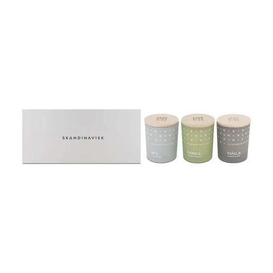 SKANDINAVISK Explore Mini Trio Scented Candle Set 3 x 65g