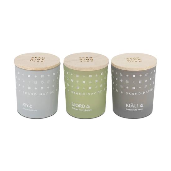 SKANDINAVISK Explore Mini Trio Scented Candle Set 3 x 65g