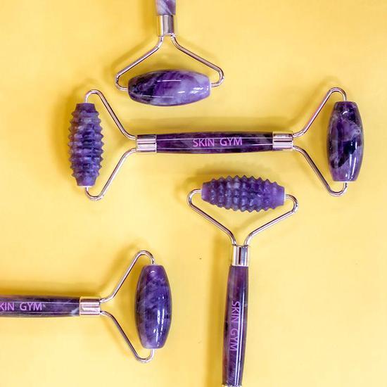 Skin Gym Amethyst 2d Texturized & Smooth Facial Roller