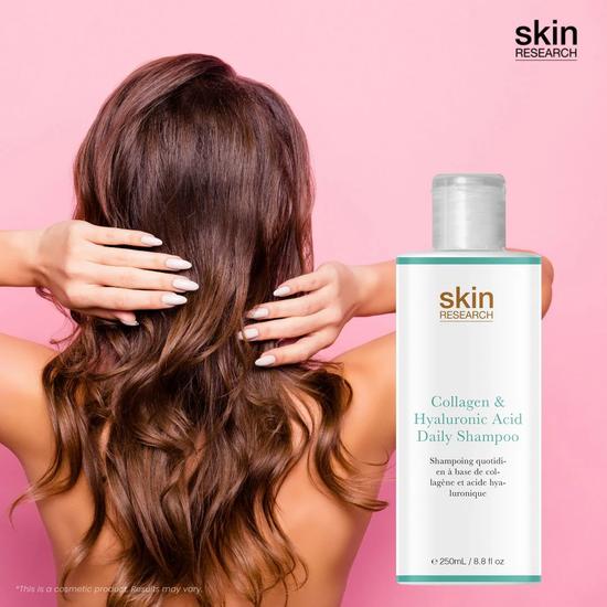 Skin Research Collagen & Hyaluronic Acid Daily Shampoo Twin Value Savings Pack 250ml