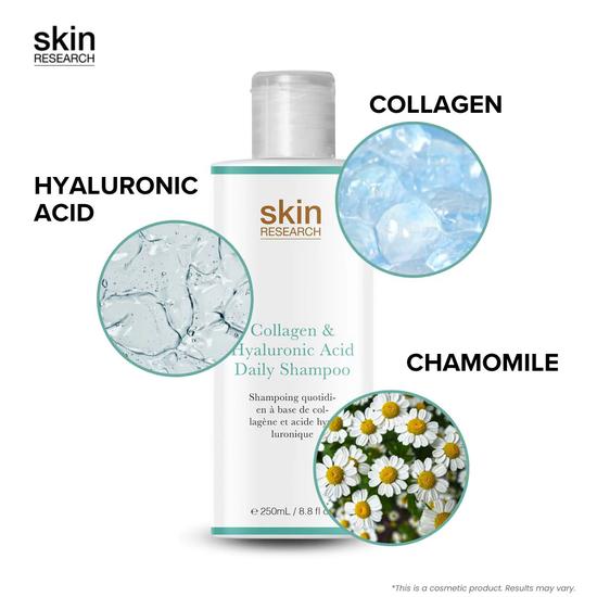 Skin Research Collagen & Hyaluronic Acid Daily Shampoo Twin Value Savings Pack 250ml