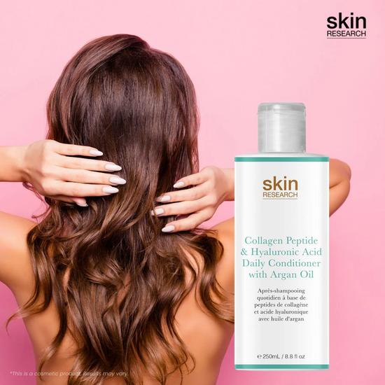 Skin Research Collagen Peptide & Hyaluronic Acid Daily Conditioner With Argan Oil Twin Value Savings Pack 250ml