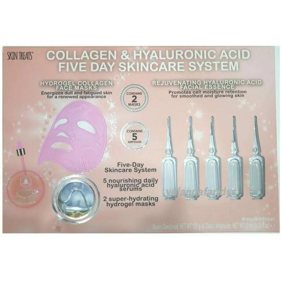 Skin Treats Collagen & Hyaluronic Acid Five Day Skin Care System 7 Pieces