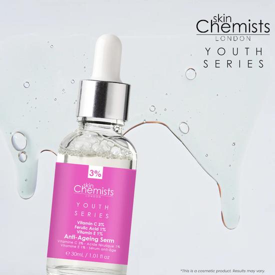 skinChemists Anti-Ageing Serum Vitamin C 3%, Ferulic Acid 1%, Vitamin E 1% 30ml