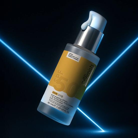 skinChemists Anti-Ageing SPF 50 1% Hyaluronic Acid Day Moisturiser Duo Pack 50ml x 2