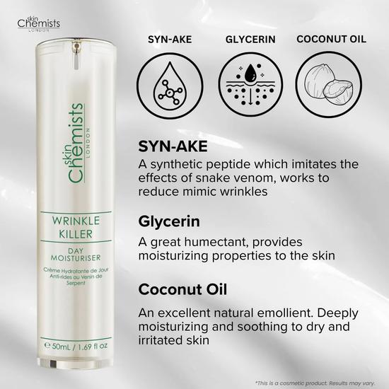 skinChemists Anti-Ageing Wrinkle Killer 1% Syn-Ake Day Moisturiser 50ml