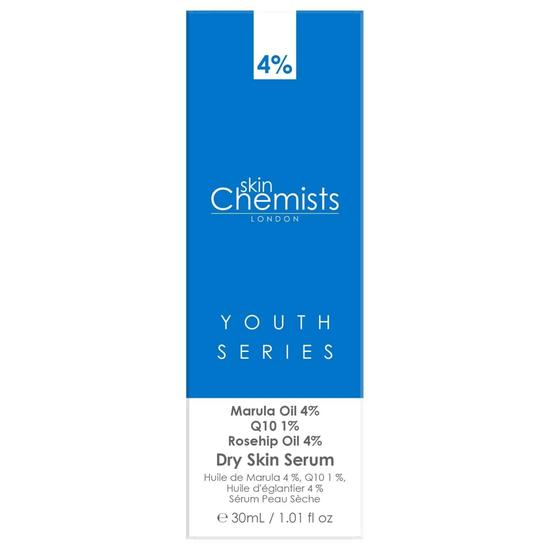 skinChemists Dry Skin Marulua Oil 4%, Q10 1%, Rosehip Oil 4% 30ml