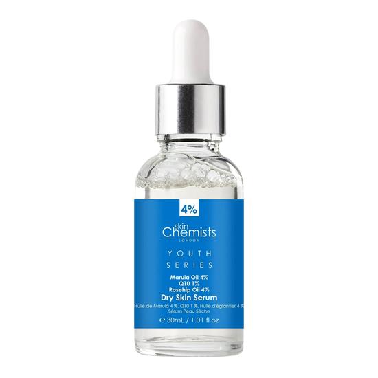 skinChemists Dry Skin Serum Marula Oil 4%, Q10 1%, Rosehip Oil 4% Duo Pack 30ml x 2