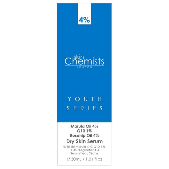 skinChemists Dry Skin Serum Marulua Oil 4%, Q10 1%, Rosehip Oil 4% 30ml