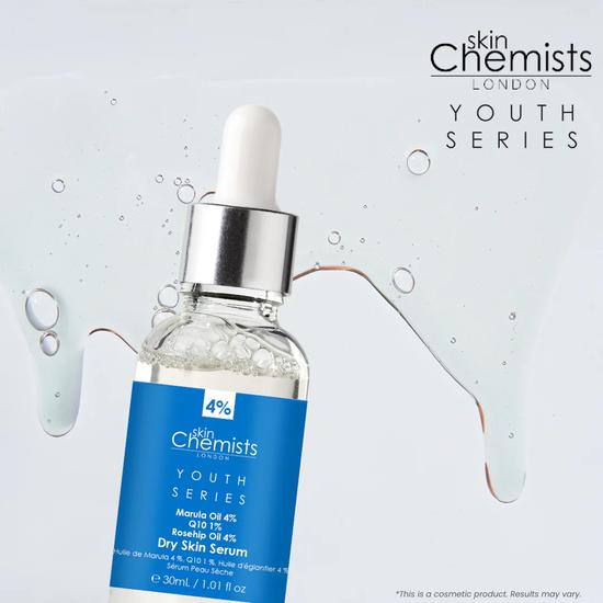 skinChemists Dry Skin Serum Marulua Oil 4%, Q10 1%, Rosehip Oil 4% 30ml