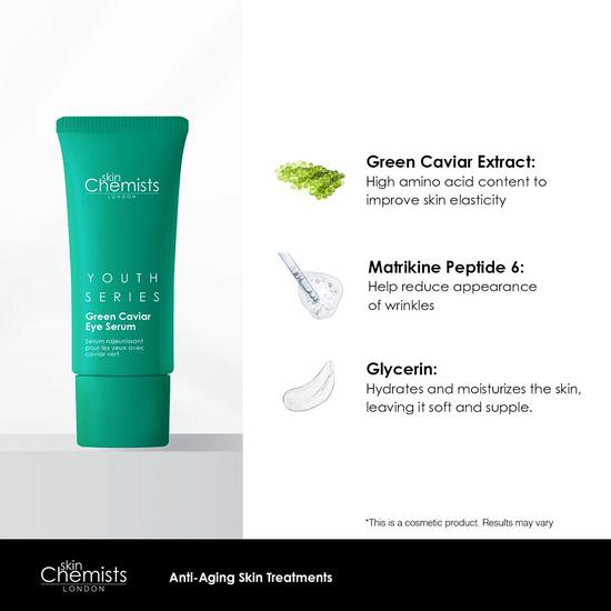 skinChemists Green Caviar Eye Serum Duo Pack 15ml x 2