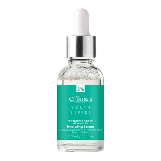 skinChemists Hydrating Serum Polyglutamic Acid 1%, Vitamin C 3% 30ml