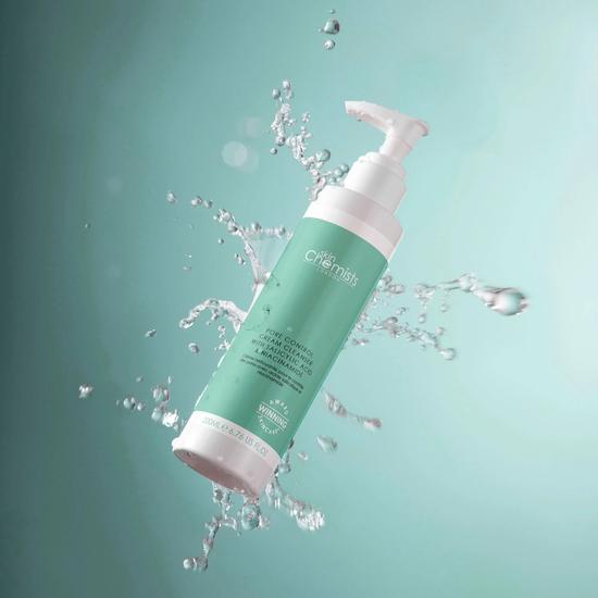 skinChemists Pore Control Cream Cleanser With Salicylic Acid & Niacinamide 200ml