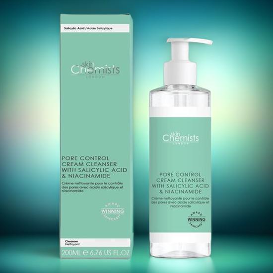 skinChemists Pore Control Cream Cleanser With Salicylic Acid & Niacinamide 200ml