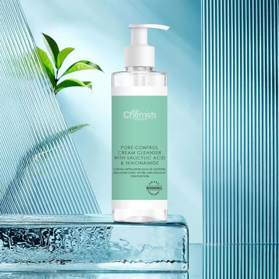 skinChemists Pore Control Cream Cleanser With Salicylic Acid & Niacinamide 200ml